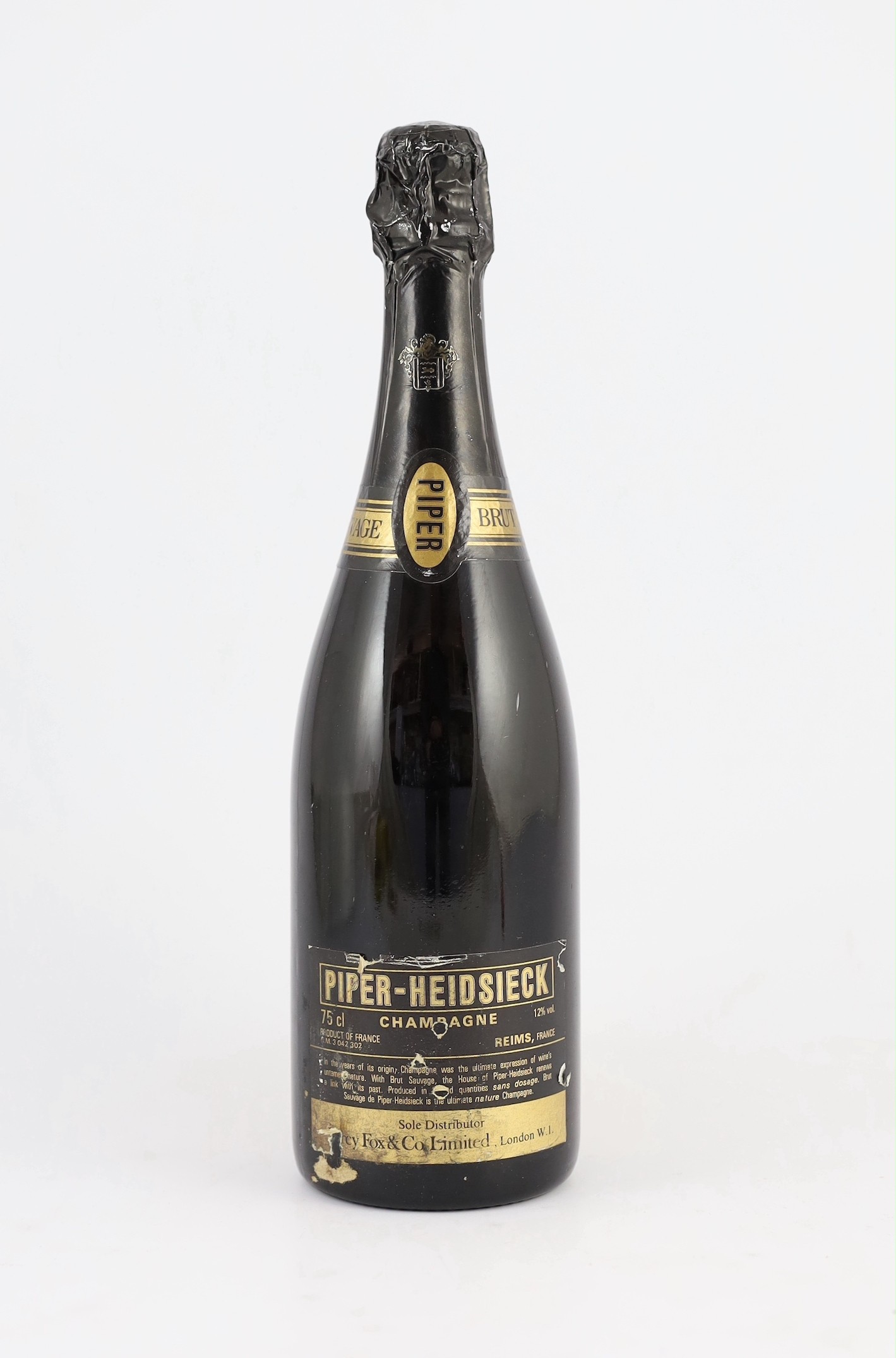 One bottle of Piper-Heidsieck Sauvage champagne